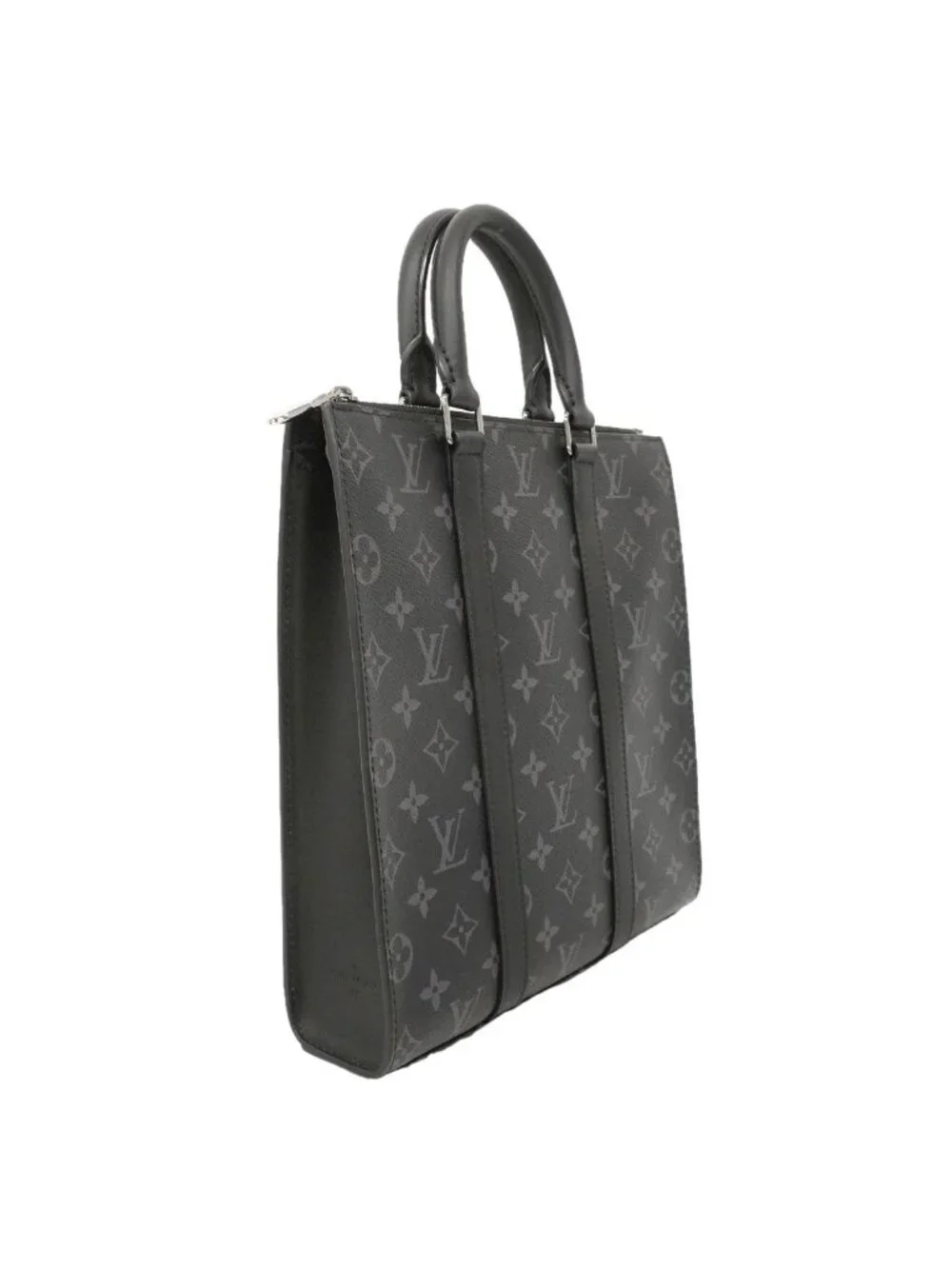 Louis Vuitton Handbag Monogram Eclipse Sac Plat Cross Black 2-Way Bag